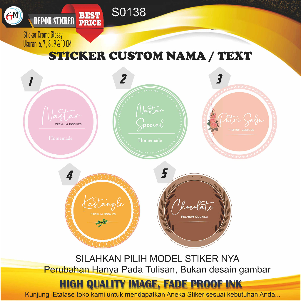 Jual Stiker Toples Kue Lebaran Shopee Indonesia