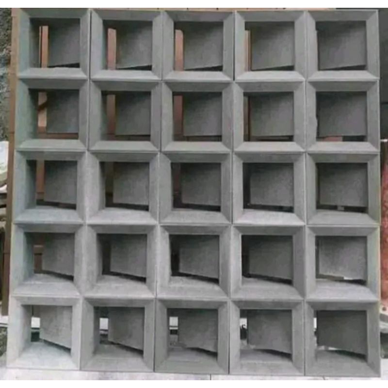 Jual Roster beton minimalis, roster motif warna abu, roster lubang ...