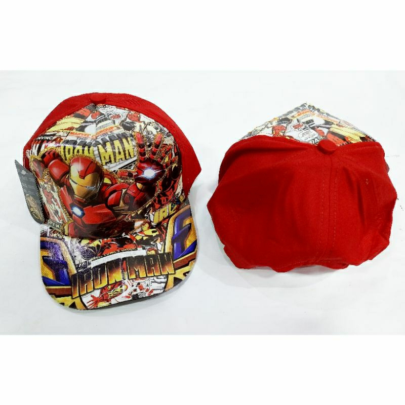 Topi anak baseball hat cap karakter Ironman Ironmen Iron man men avangers  avengers avenger avanger