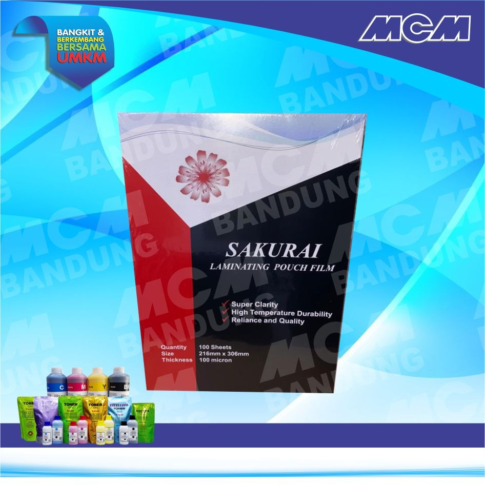 Jual PLASTIK LAMINATING FILM SAKURAI A4 216mm x 306mm Shopee Indonesia