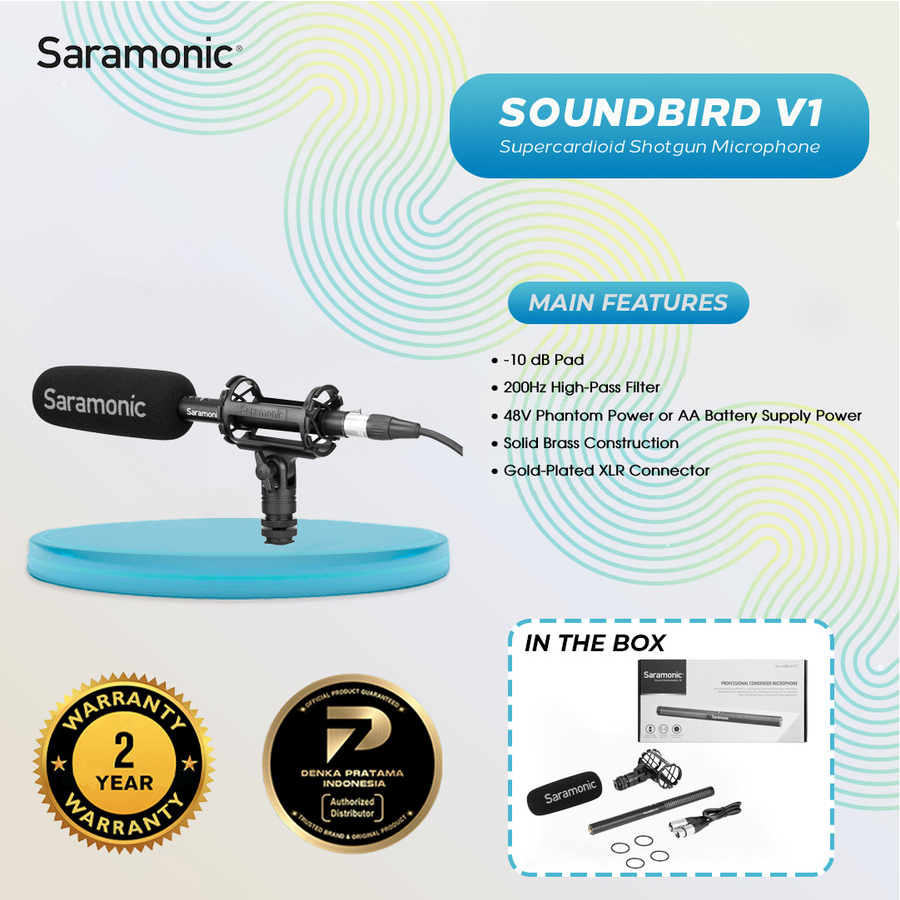 Jual Saramonic SoundBird V1 Super-cardioid Shotgun Microphone | Shopee ...