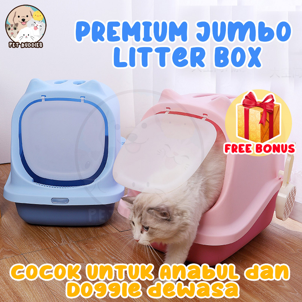 Jual Premium Litter Box Bak Mandi Pasir Kucing/Anjing Tempat Pup Besar
