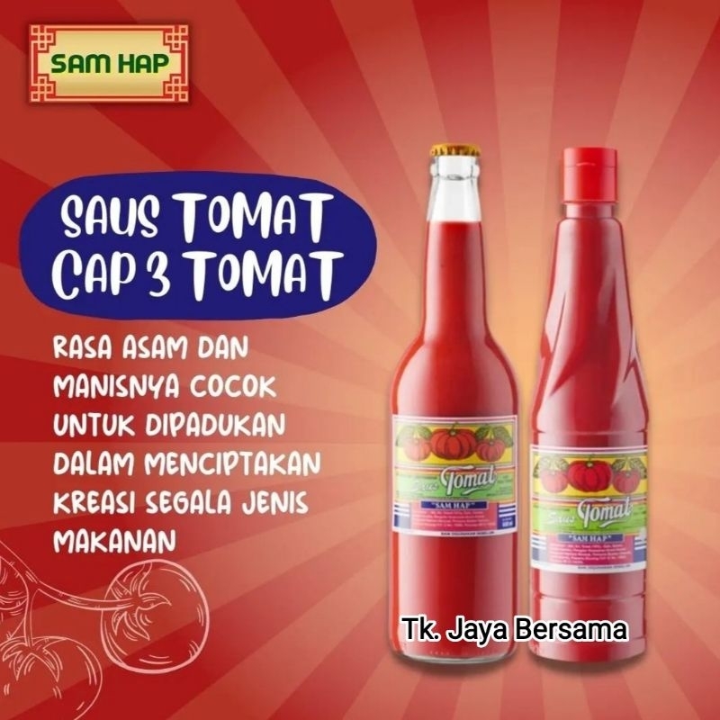 Jual Saus Tomat Sam Hap Samhap Samhap Halal Mui Ml Saus Masak Cap Tiga Tomat Saos