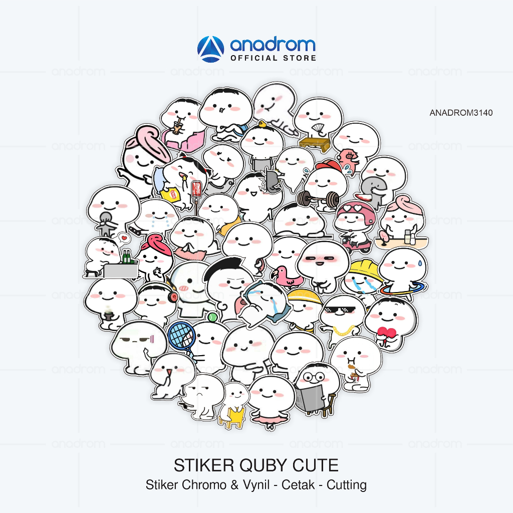 Jual Stiker Quby Pentol Cute | Stiker Pentol Chibi | ANADROM 3140