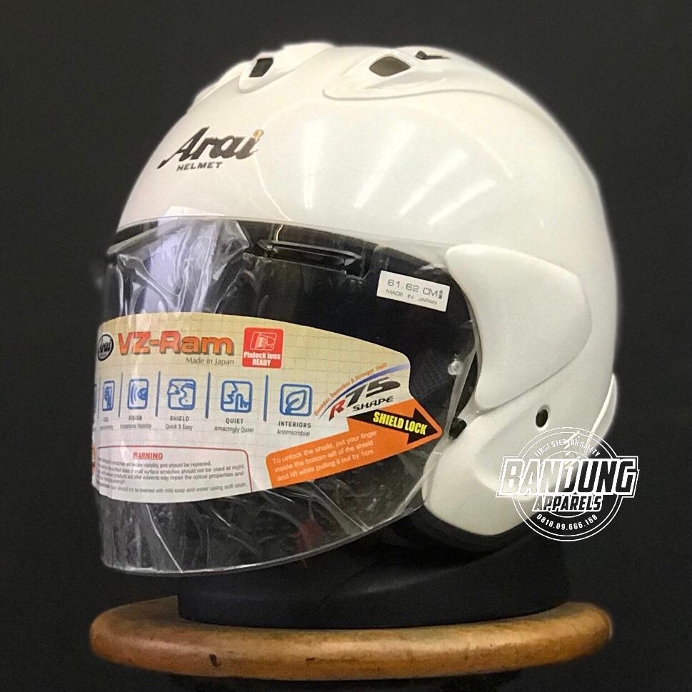 Jual Helm Half Face Arai VZ Ram Glass White VZRam SNI Japan Shopee Indonesia
