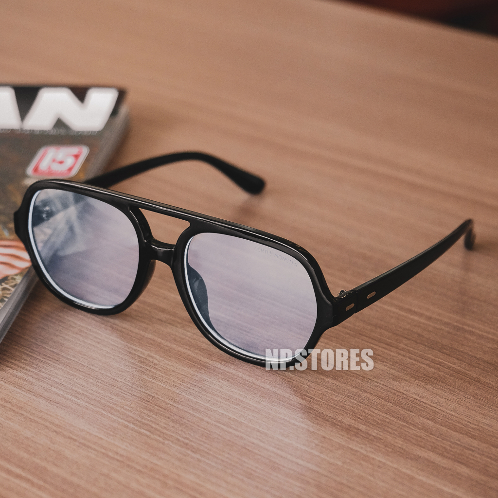 Jual Frame Kacamata Hitam Frame Tebal Hitam Kilap Untuk Pria Cowok