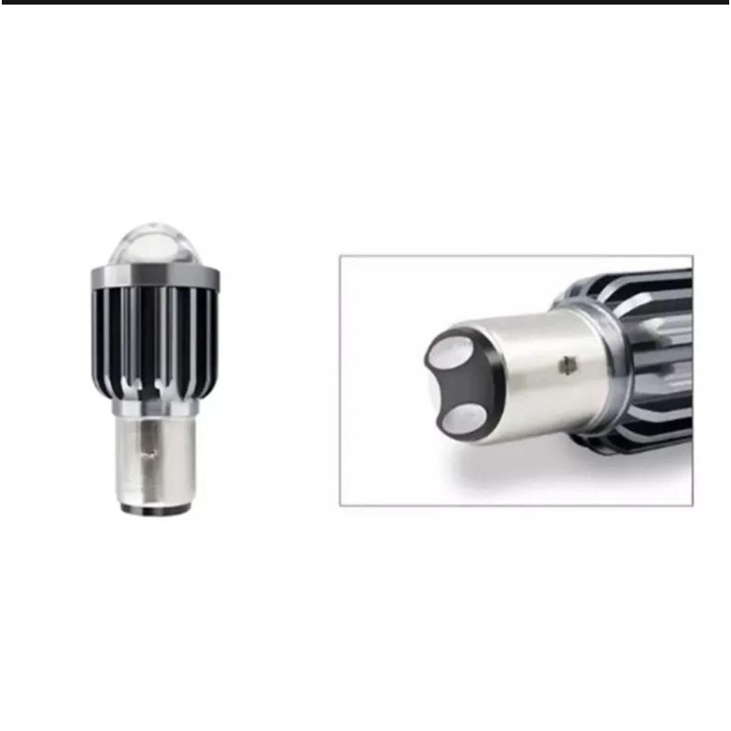 Jual Bholam led depan utama acdc laser h6 BA20D ac dc 2warna & putih ...