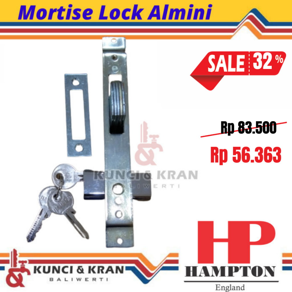 Jual Body Kunci Aluminium HAMPTON KC 5123 Mortise Lock Aluminium ...