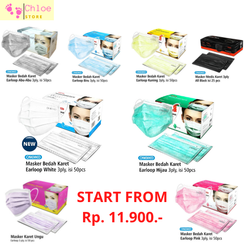 Jual Masker Onemed isi 50 Pcs / Masker Medis Onemed isi 50 pcs | Shopee ...