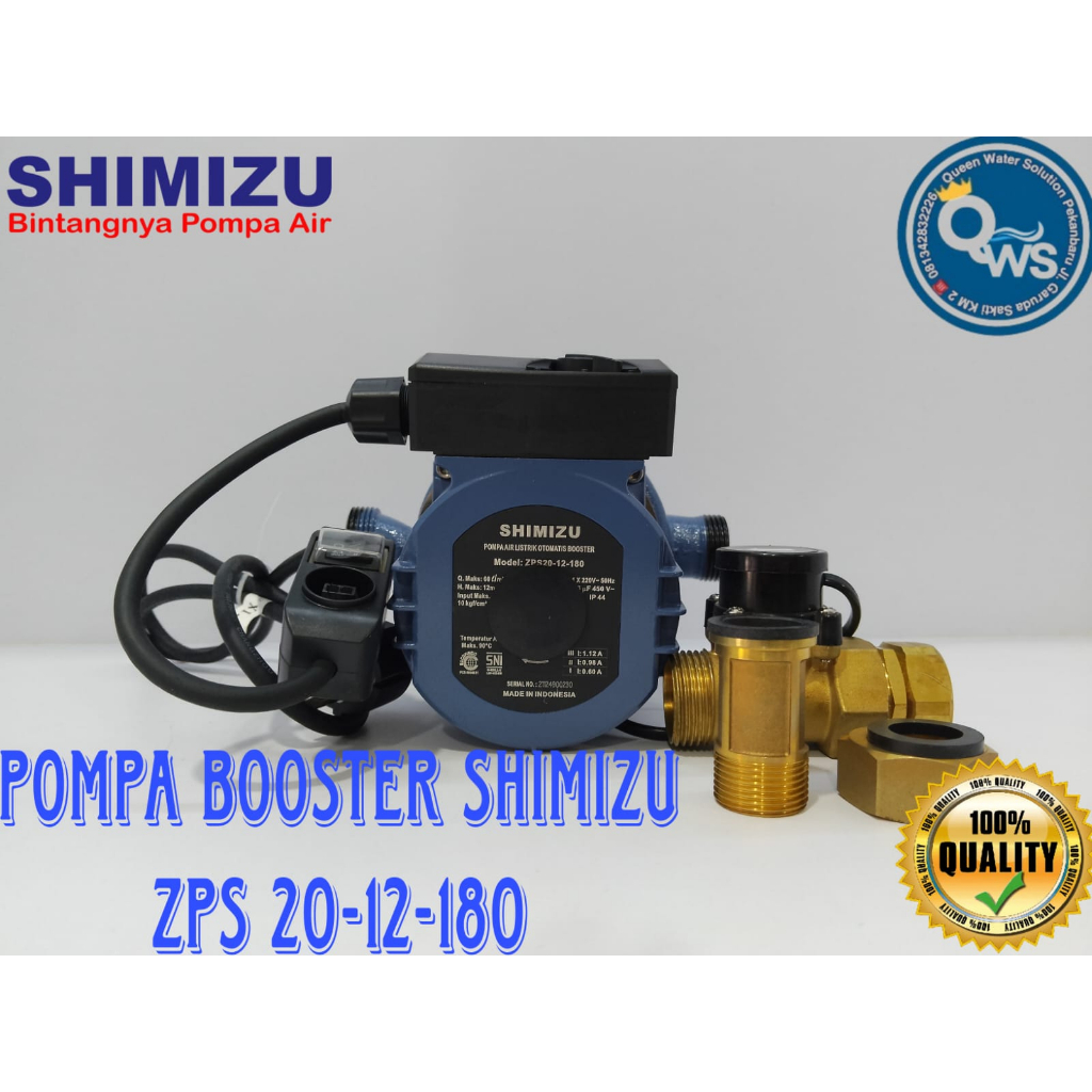 Jual Pompa Air Shimizu Booster Pump Zps20 12 180 Pompa Dorong Shopee