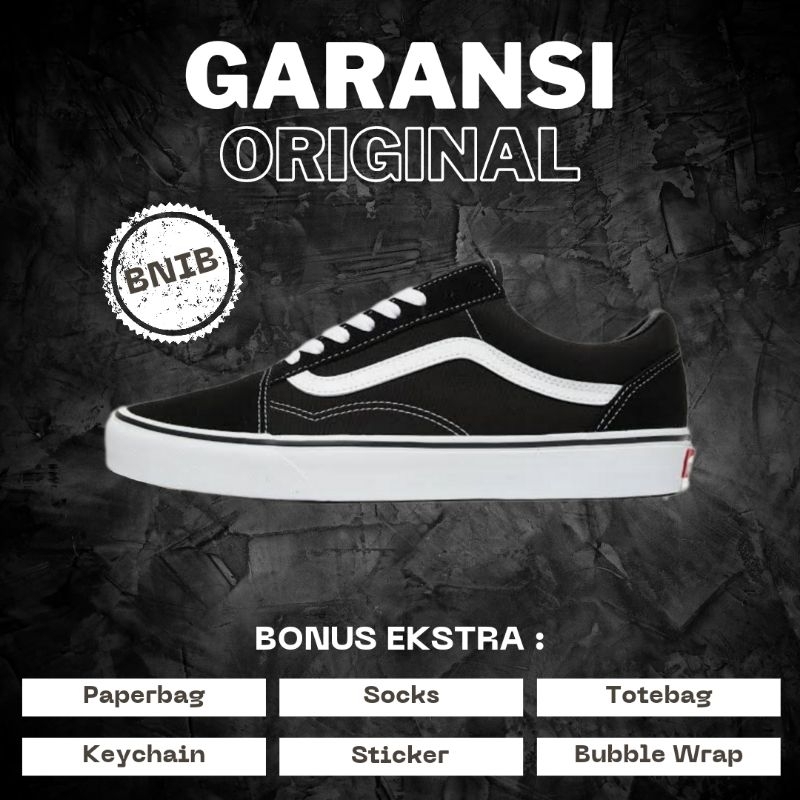 Jual Sepatu Vans Old Skool Classic Black White Global Market Original