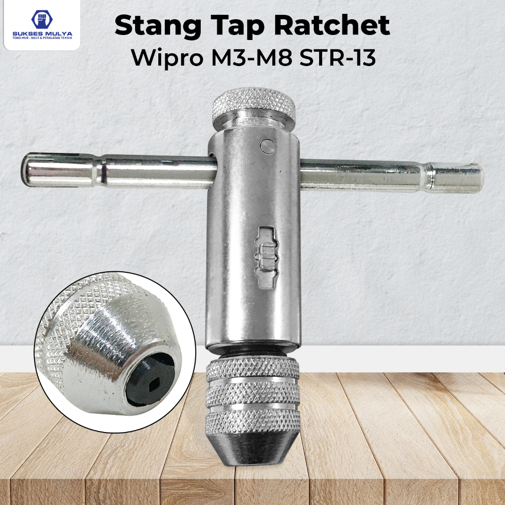 Jual WIPRO STR13 Gagang Hand Tap Rachet | Stang Tap Ratchet M3 - M8 ...