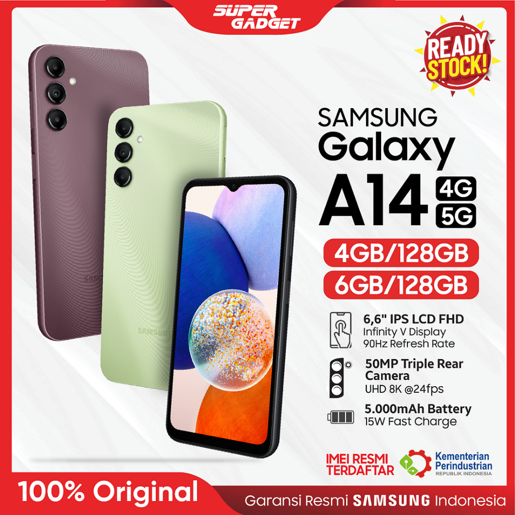 Jual Samsung Galaxy A14 5G 4/128 6/128 GB RAM 4 6 ROM 128 4GB 6GB 128GB