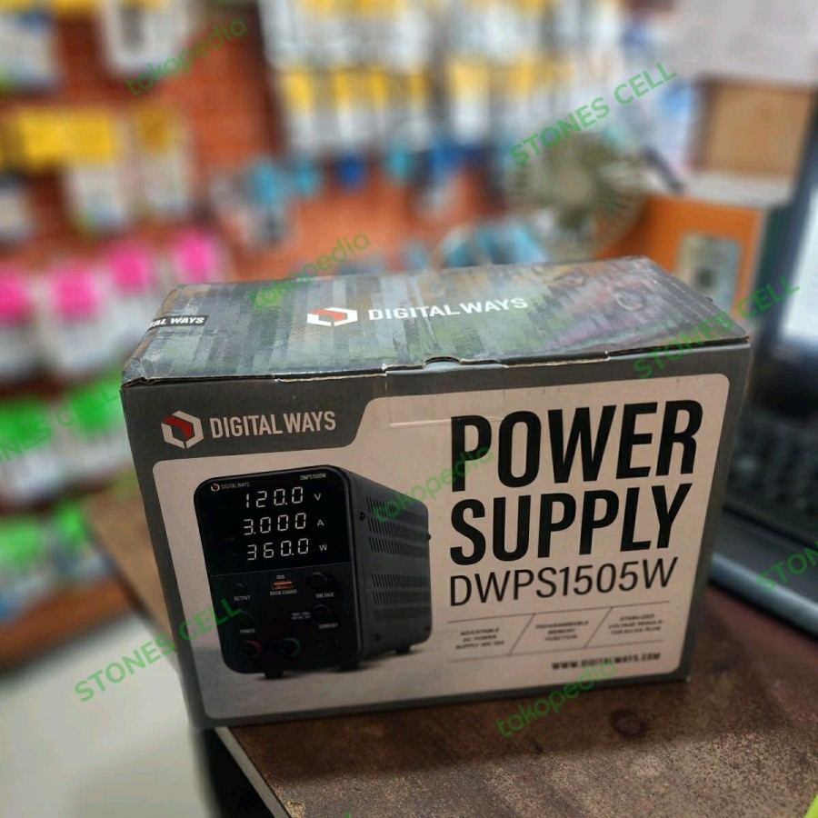 Jual POWER SUPPLY DC 0-15V / 5A DIGITAL WAYS DW PS1505W GARANSI ...