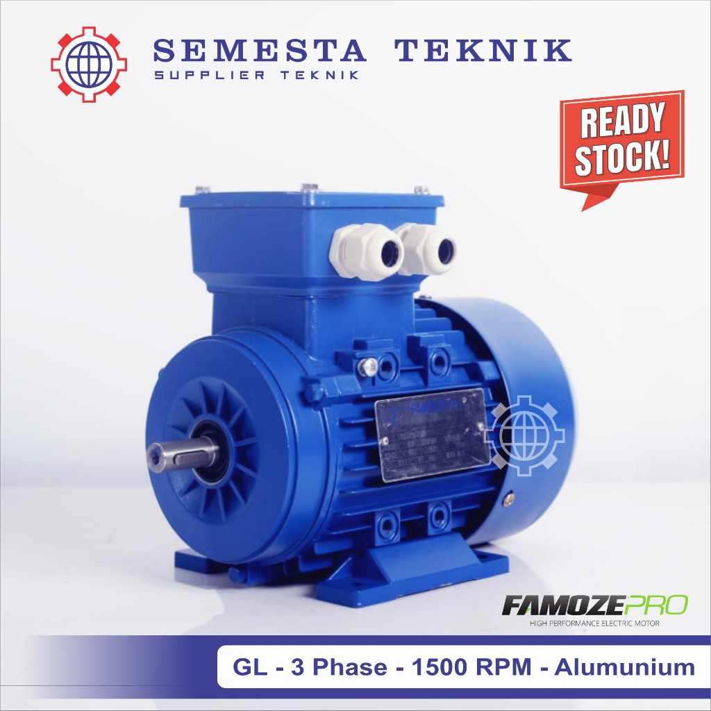 Jual Famoze Pro GL Dinamo Motor 3 Phase Body Alumunium Type GL 5.5 HP ...