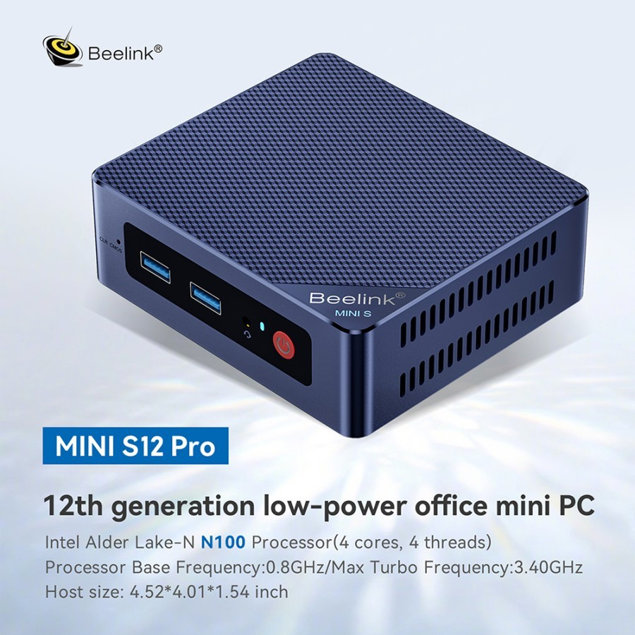 Jual Mini PC Beelink Mini S12 Pro N100 Intel Alderlake 16/500GB NVMe ...