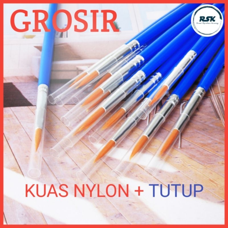 Jual Kuas Lukis Tutup Cat Air Akrilik Bahan Nilon Kuas Lukis Styrofoam Kuas Gypsum Shopee 9386