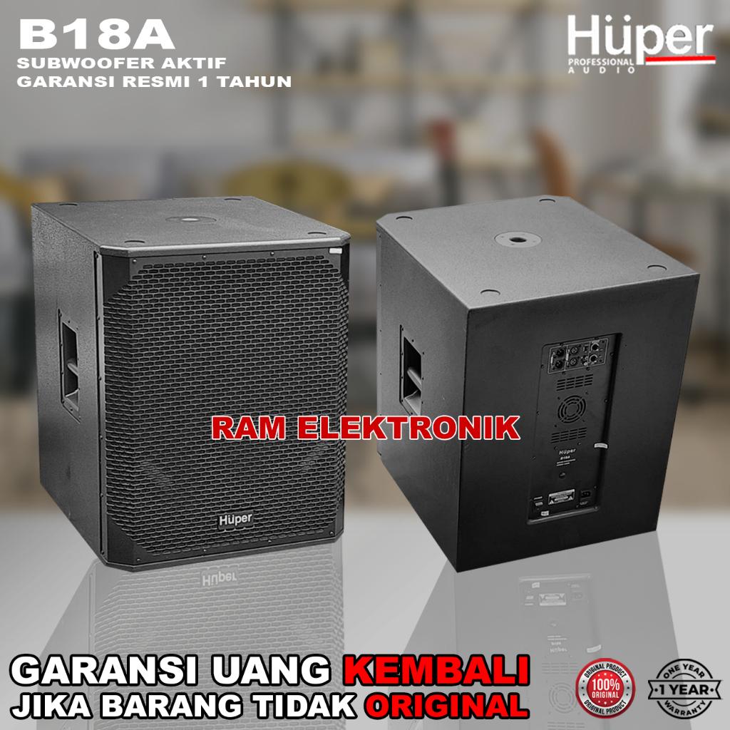 Jual Subwoofer Aktif 18 Inch HUPER B18A / B18A Original Garansi Resmi