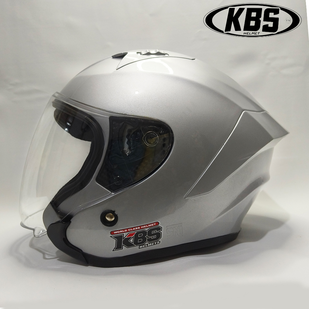Jual Helm Half Face KBS HAKAI SILVER / Helm Premium Untuk Pria Dan
