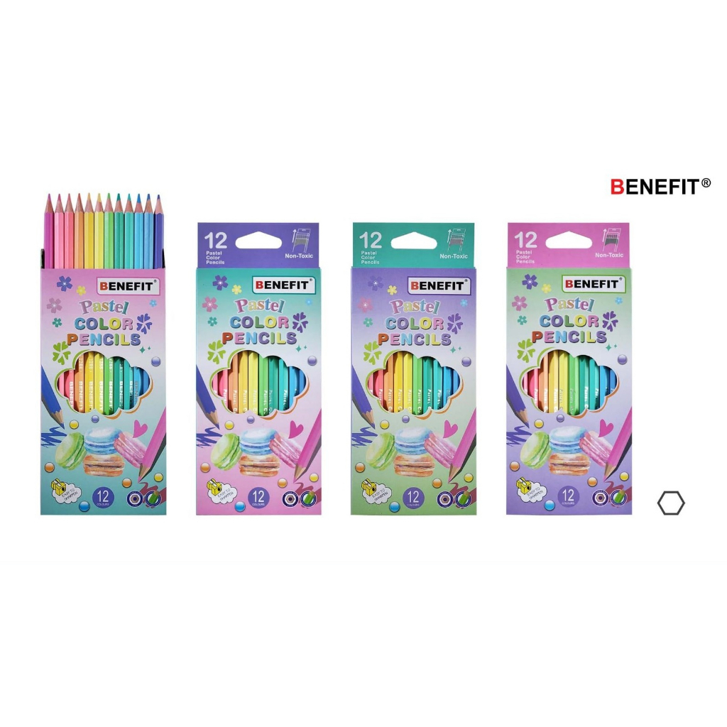 Jual Benefit Pensil Warna Pastel 12 Warna Shopee Indonesia