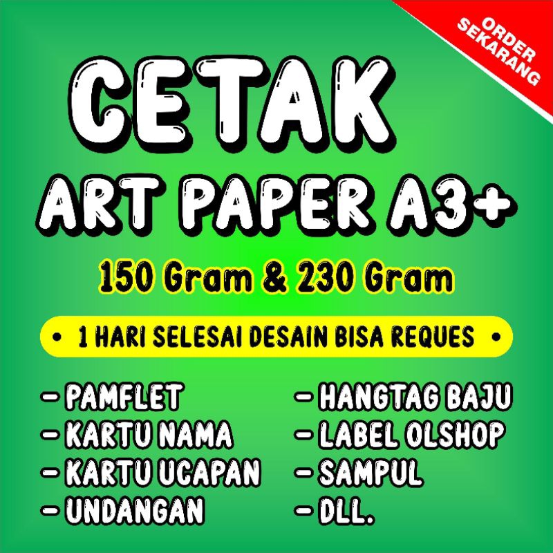 Jual Cetak Art Paper A3+ Shopee Indonesia