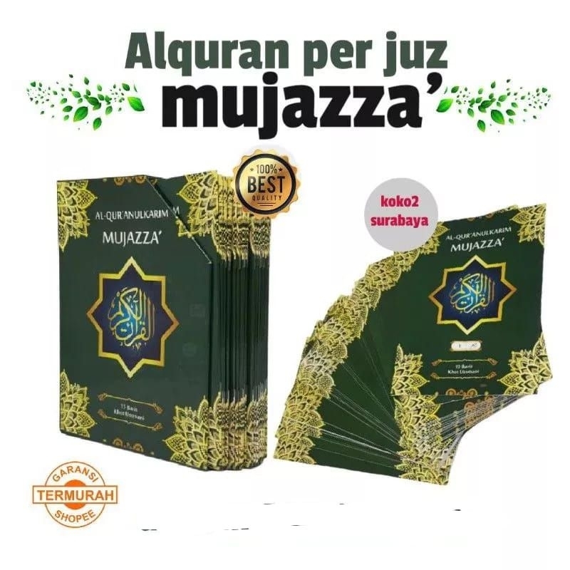 Jual Al Qur An Per Juz Mujazza Baris Khot Usmani Ukuran A Shopee Indonesia