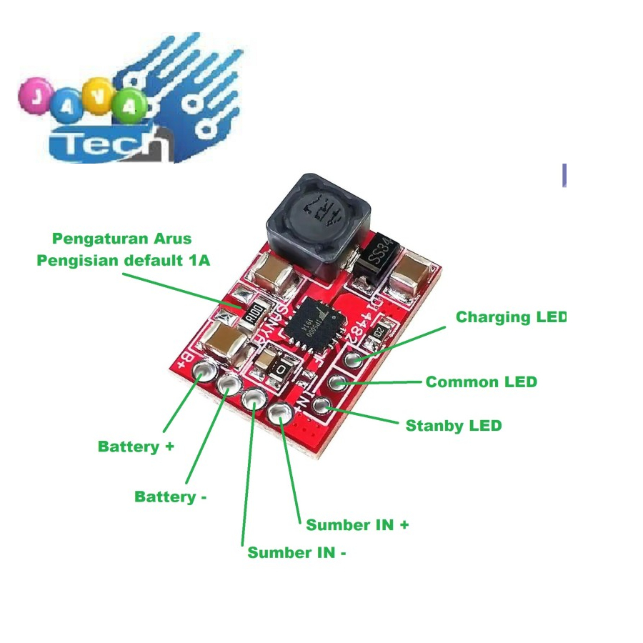 Jual TP5000 3.6V / 4.2V 1A DC 4.5V-9V Lithium Battery Charger Module ...