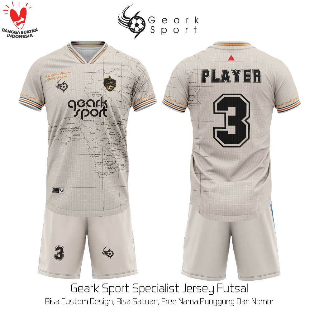 Jual Jersey Baju Futsal / Sepak Bola Bebas Custom Free Design Freee