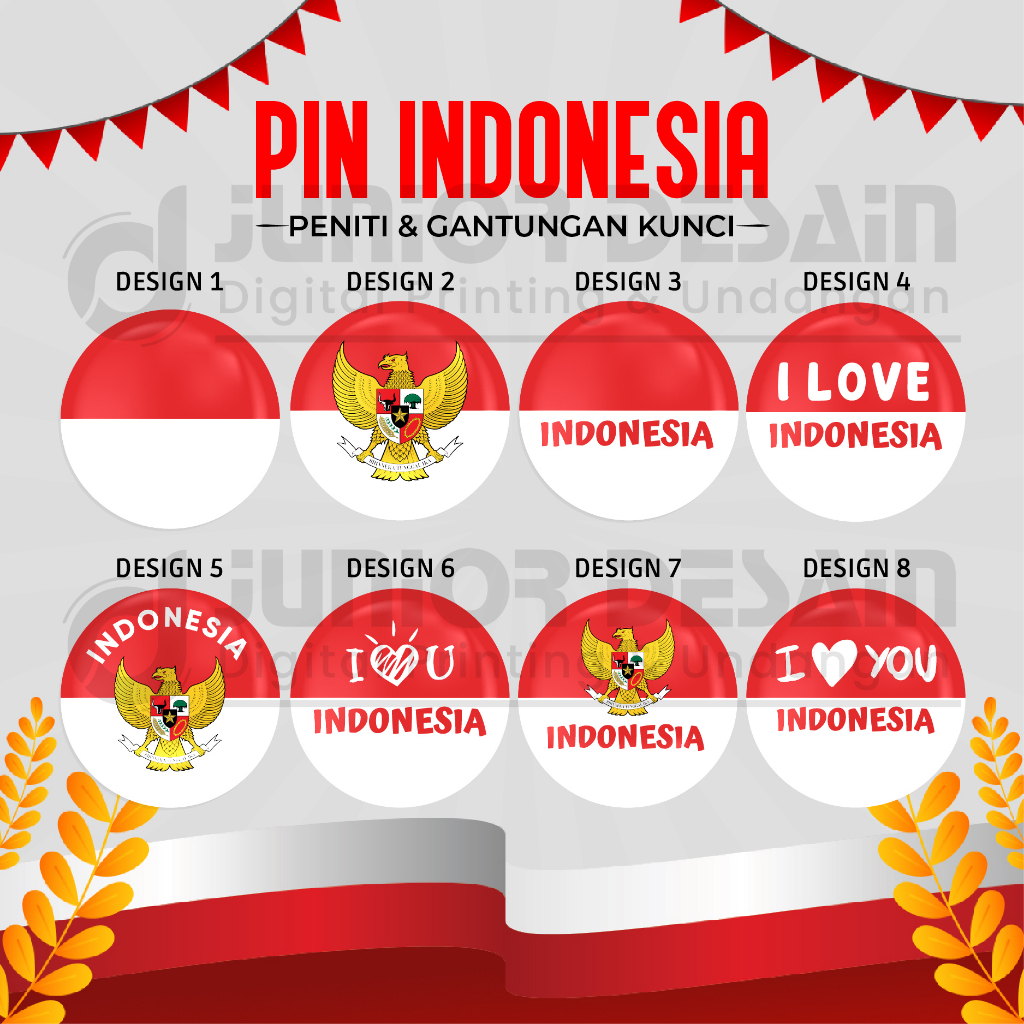 Jual Gantungan Kunci Ganci Pin Merah Putih Indonesia Pin Custom Pin Bendera Merah Putih