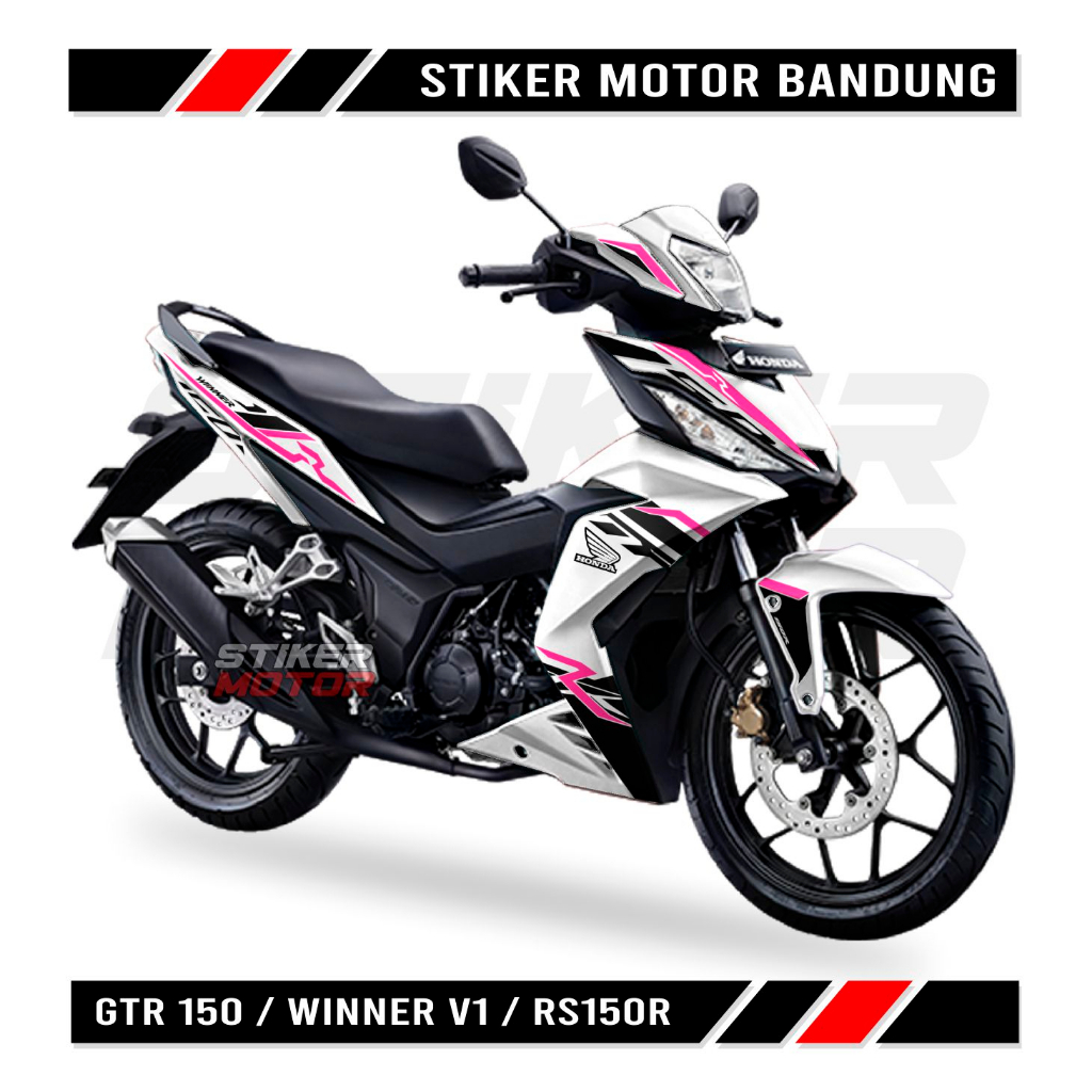 Jual GTR15 STIKER HONDA GTR 150 MOTIF WINNER 150 DASAR PUTIH STRIPING ...