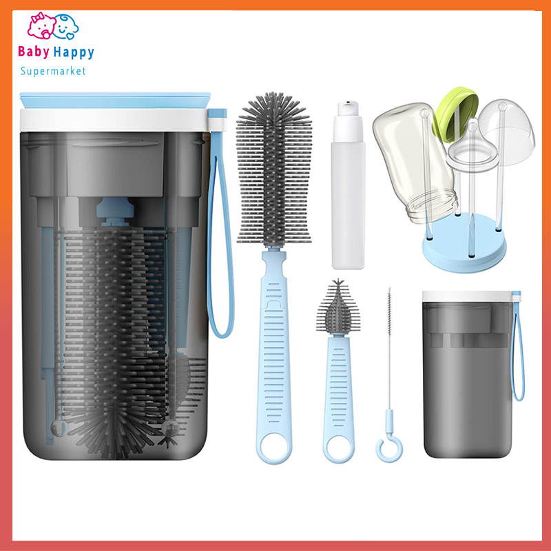 Jual YOTIME Travel Baby Bottle Brush Set dengan Silicone Portable
