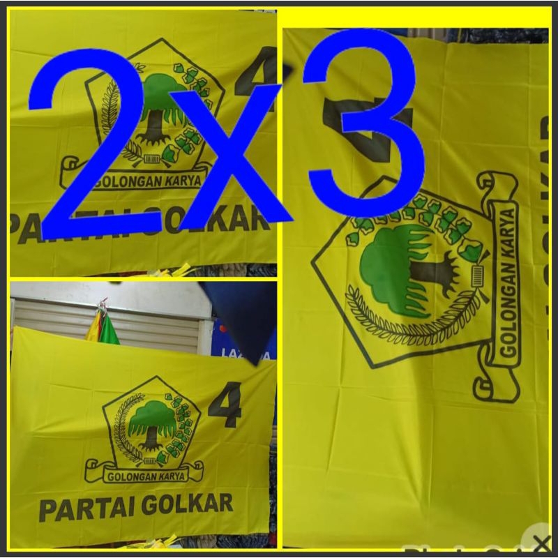 Jual BENDERA PARTAI GOLONGAN KARYA 2X3M BENDERA PARTAI GOLKAR BENDERA ...