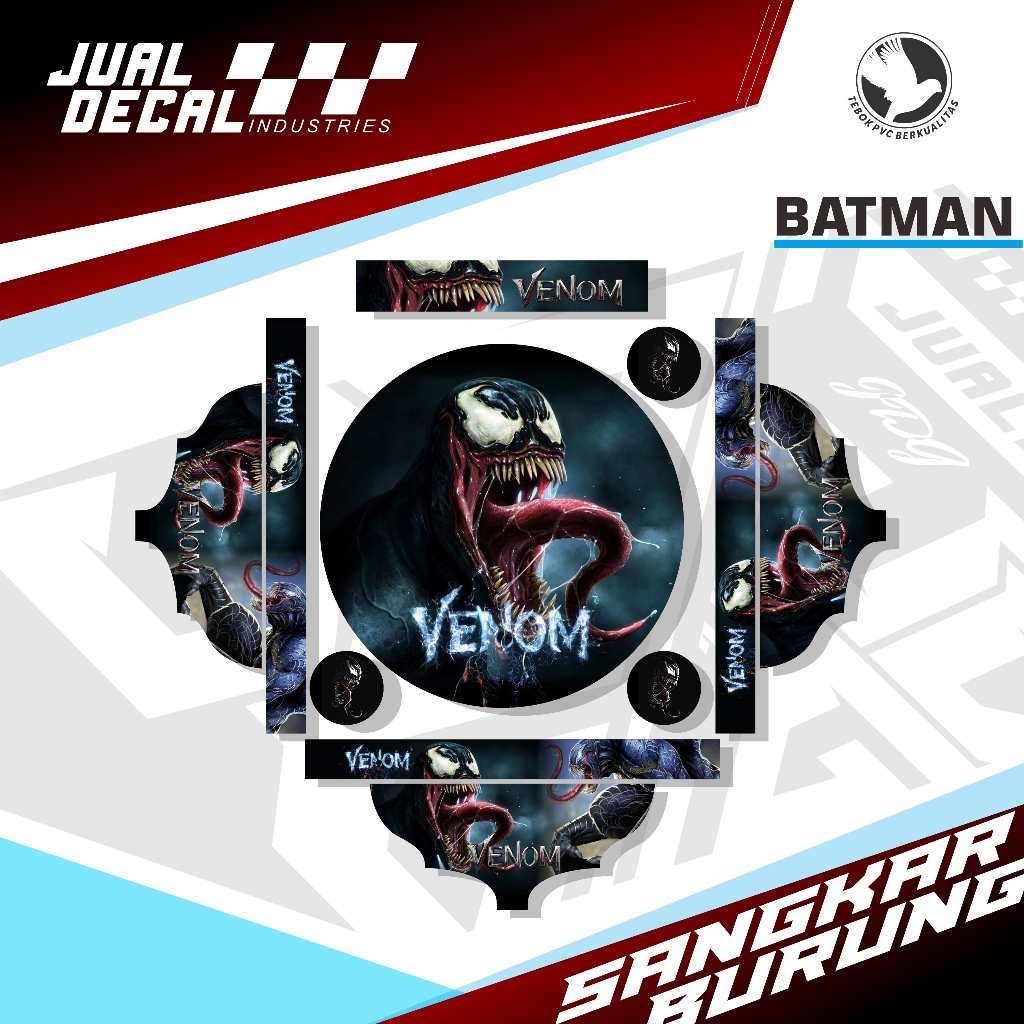 Jual Stiker Decal Tebok Lovebird Vaiasi VENOM Spiderman Color Sangkar ...