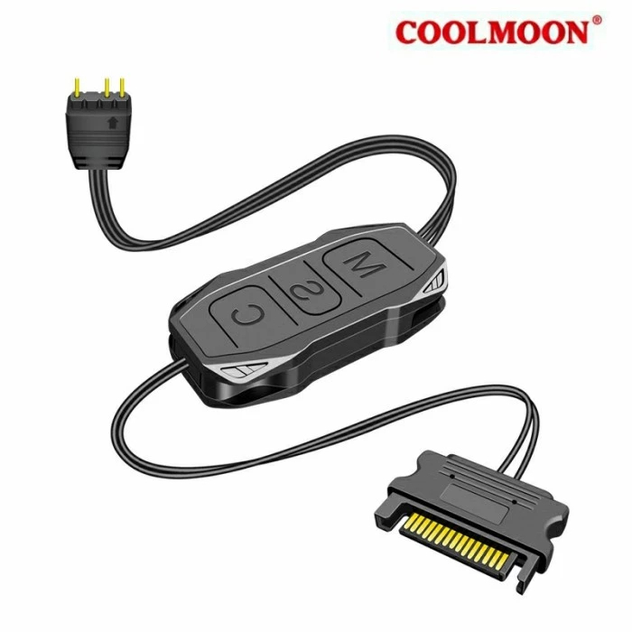 Jual COOLMOON ARGB Mini Controller / Converter ARGB 5v 3pin To SATA ...