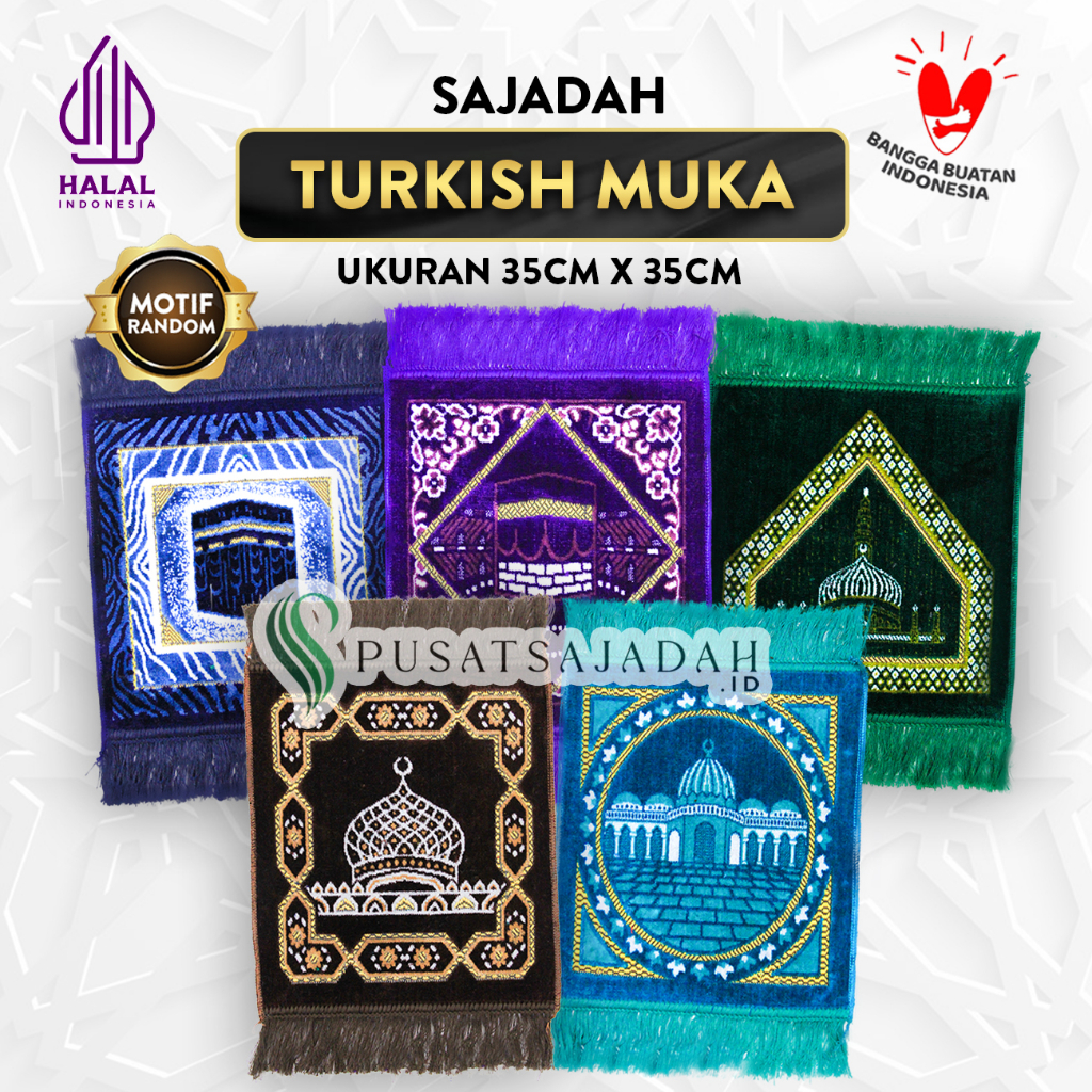 Jual Sajadah Muka Tebal Lembut Turkish Muka 35x35