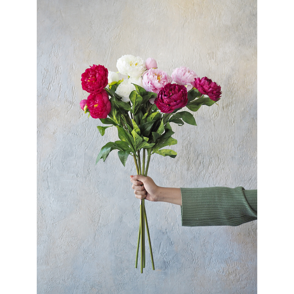 Jual Bunga Artificial Peony Bush Premium (B23074) Shopee Indonesia