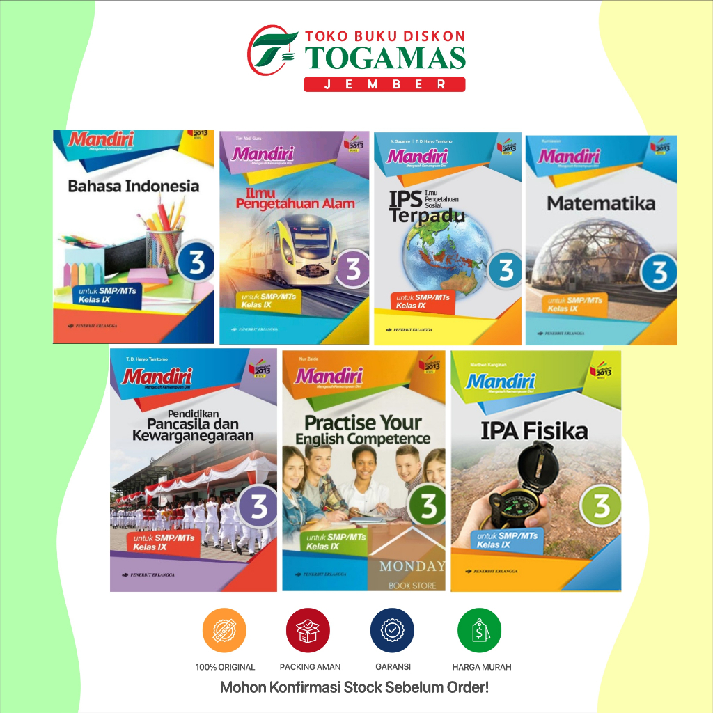 Jual Buku Pelajaran MANDIRI Bahasa Indonesia, IPA, IPS Terpadu ...