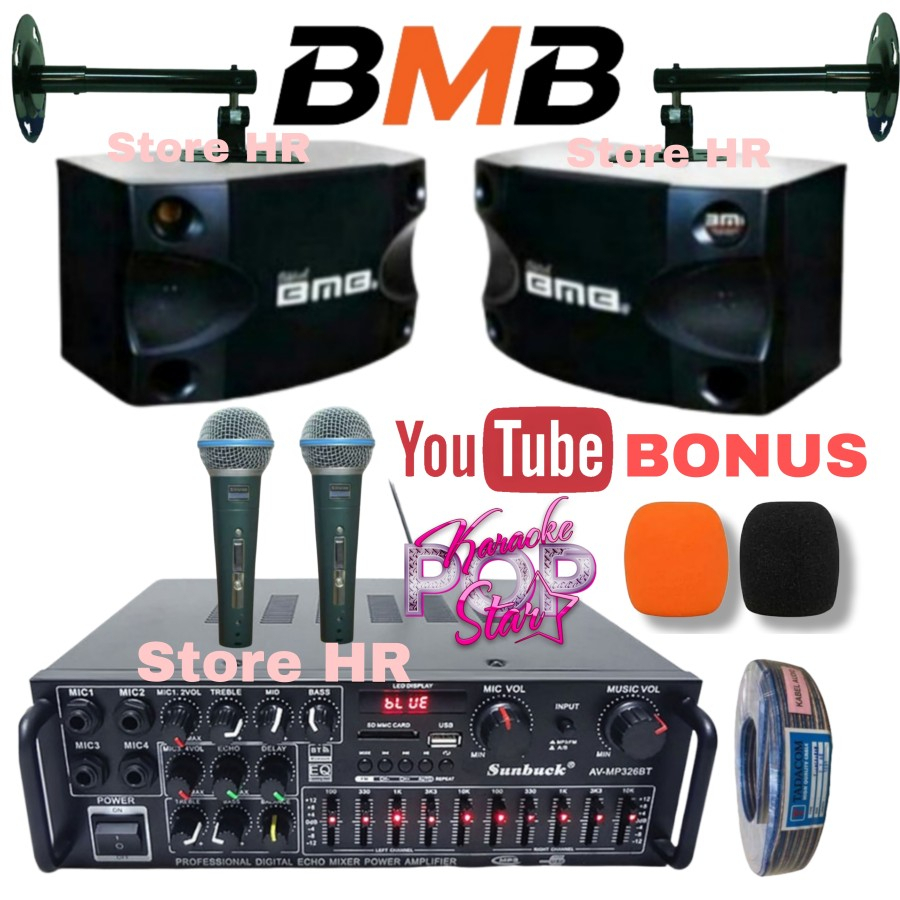 Jual paket speaker karaoke set BMB sound System ( termurah 1 ) Shopee