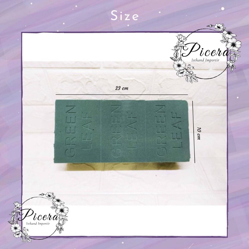 Jual Busa Bunga Basah Wet Flower Floral Foam Block Green Leaf untuk ...