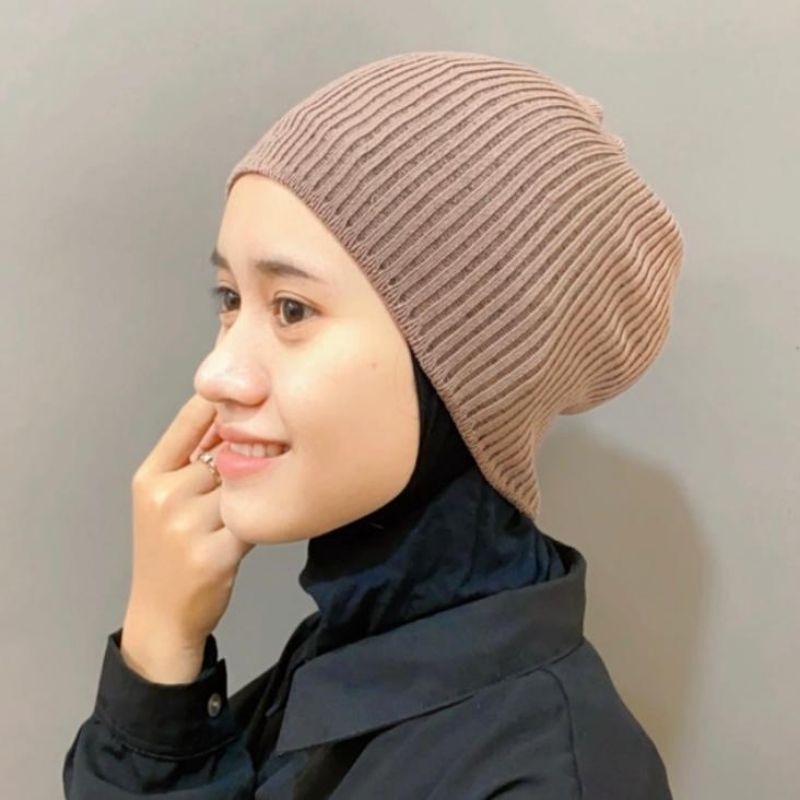 Jual one tone 1 pattern Ciput Salur Bandana Rajut daleman jilbab ...