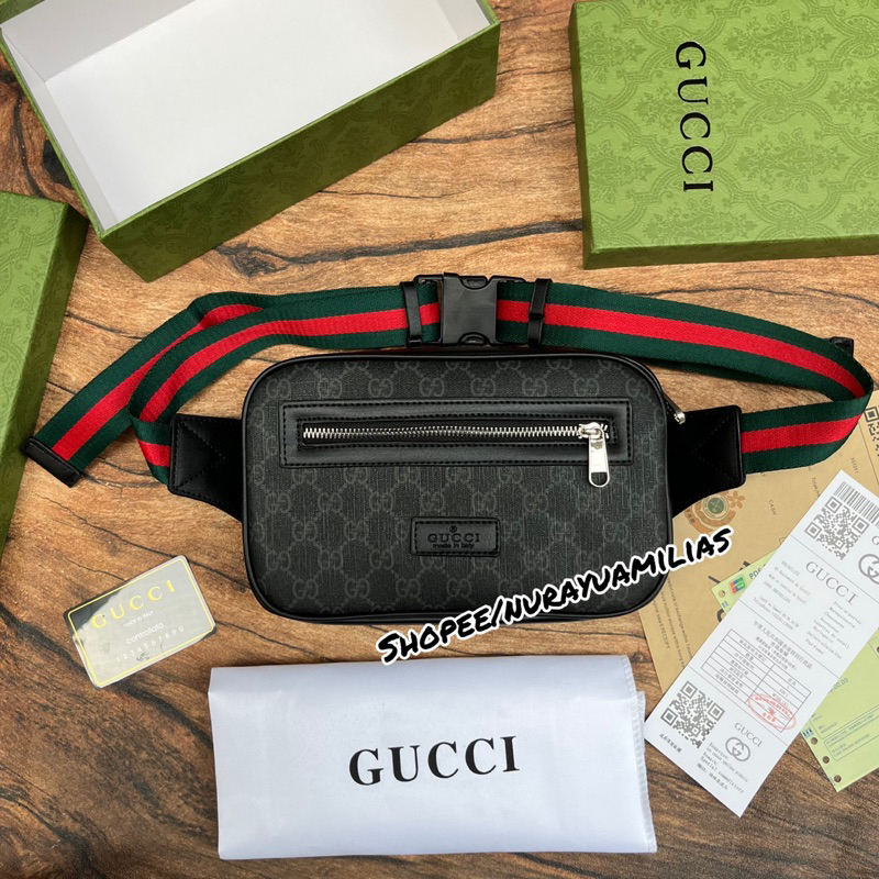 Tas Selempang Lv gucci - Waist bag pria kulit - Bodybag pria kulit -  Slingbag kulit asli