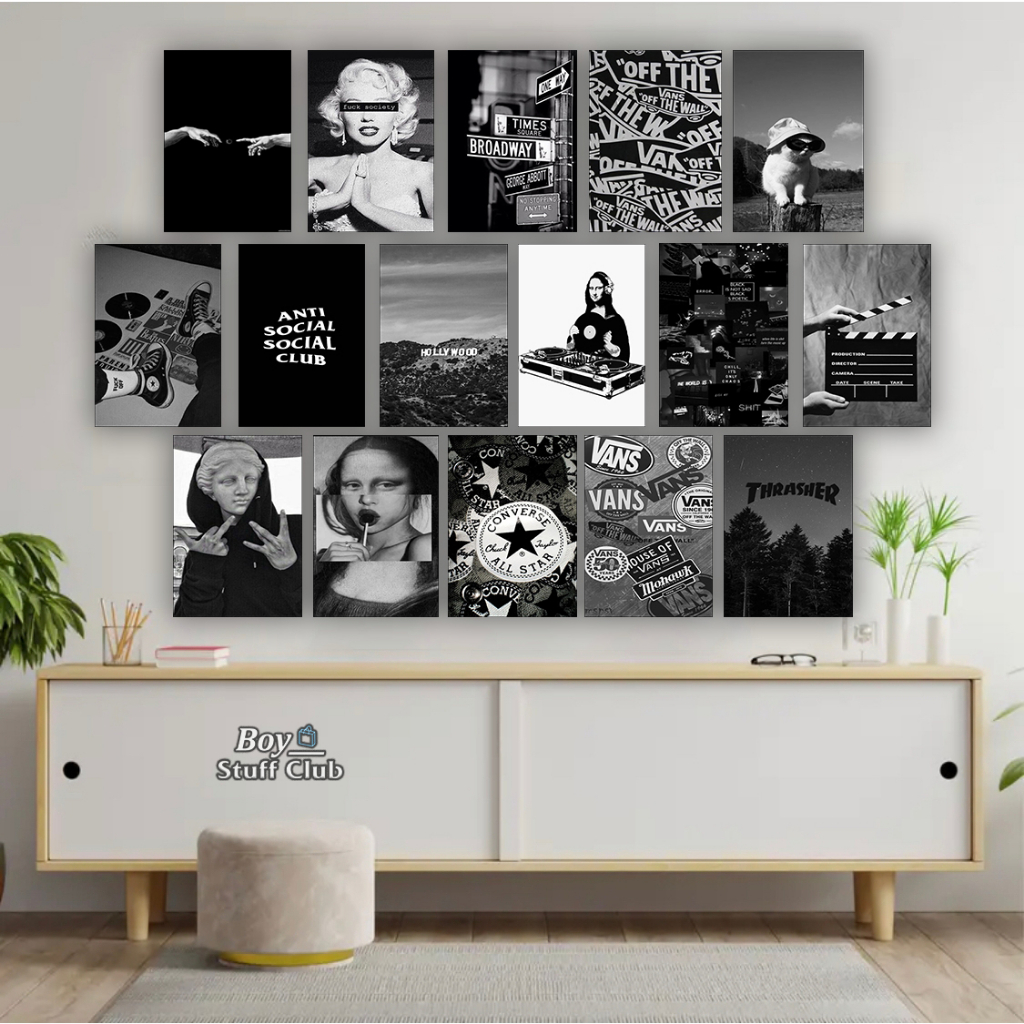 Jual Poster Dinding Aesthetic Black White Dekorasi Dinding | Shopee ...