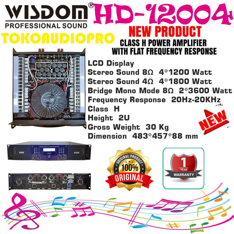 Jual Power Wisdom Hd Channel Power Amplifier Wisdom Hd