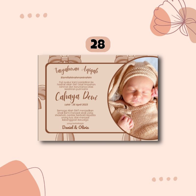 Jual KARTU / STICKER KELAHIRAN BAYI MURAH / KARTU STICKER TASYAKURAN ...