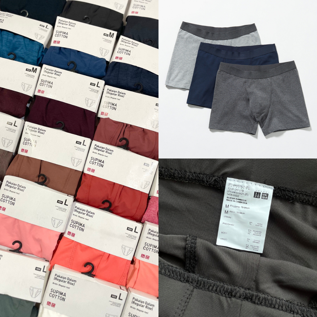 Jual Celana Dalam Boxer Pria UNQ Supima Cotton Boxer Briefs