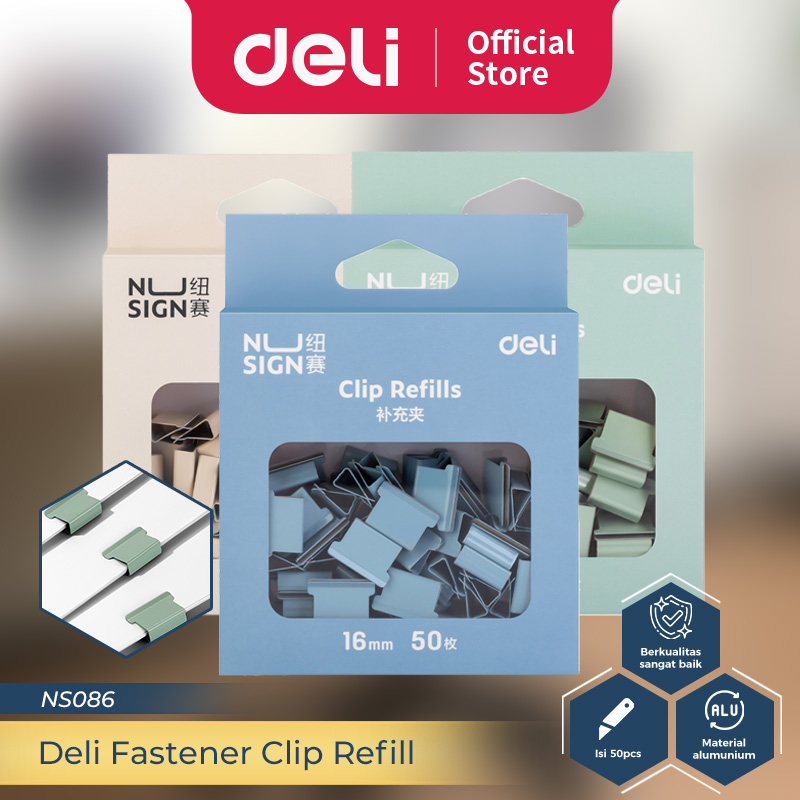 Jual Nusign Fastener Clip Refill / Refill Binder Clip / Isi Penjepit ...