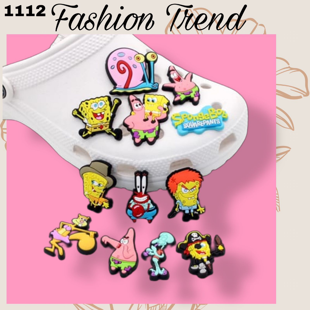 Jual Fashion Trend 1112 crocs jibbitz designer spongebob Shopee Indonesia