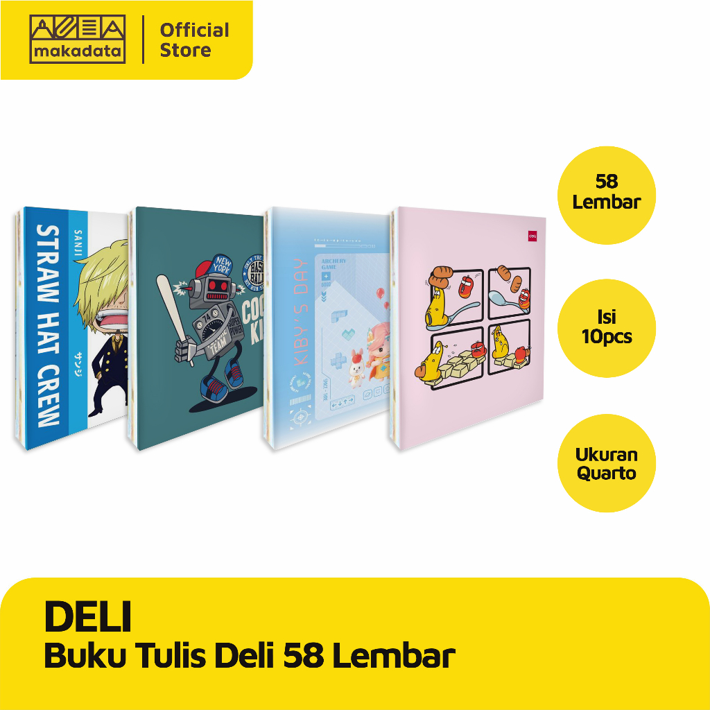 Jual BUKU TULIS DELI / 58 LEMBAR (1 PACK) MURAH | Shopee Indonesia