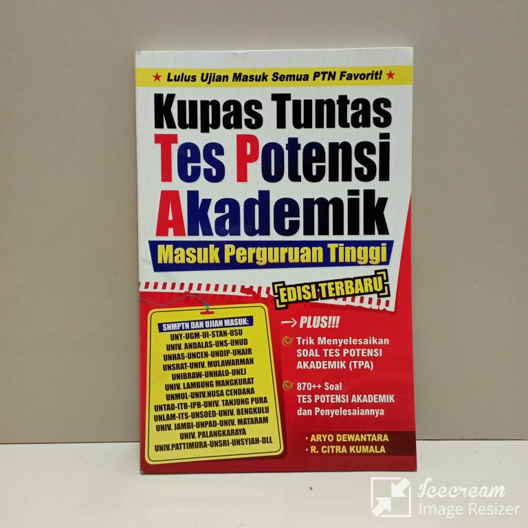 Jual Kupas Tuntas TPA Tes Potensi Akademik Masuk Perguruan Tinggi ...