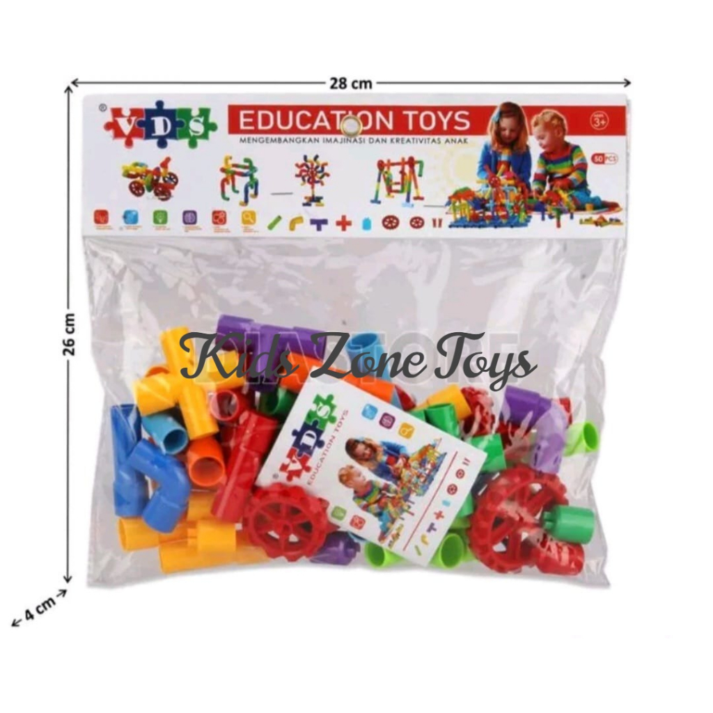 Jual Blocks Pipa Mainan Edukatif Sambung Bongkar Pasang / Puzzle Pipa ...
